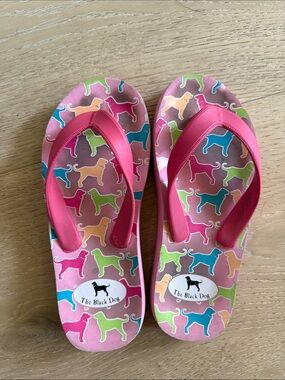 The Black Dog Pink Multi-Color Kids Flip Flop Sandals